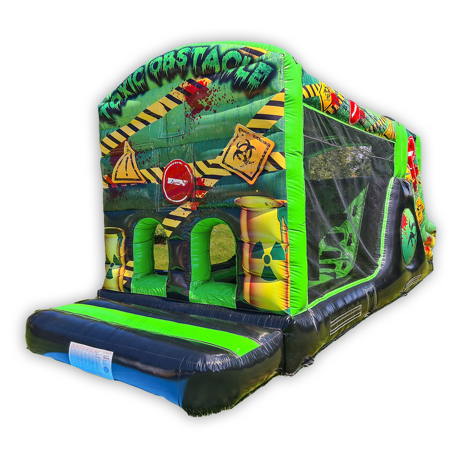 Indoor inflatable assault courses. Idea for use in church halls & community centres.