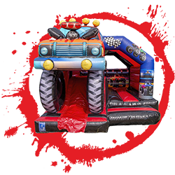 Bouncy Castles With Slides Hailsham Monster Truck Bouncy Castle Combo